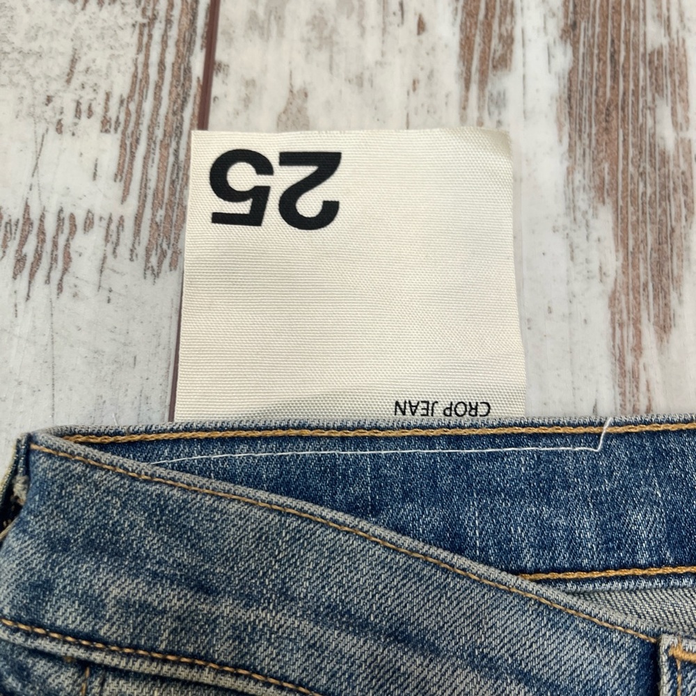 Rag & Bone Distressed Cropped Jeans Raw Hem Size 25 NWT - Picture 14 of 16